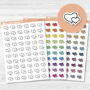 Hand Doodled Hearts Icon Planner Stickers | I-482