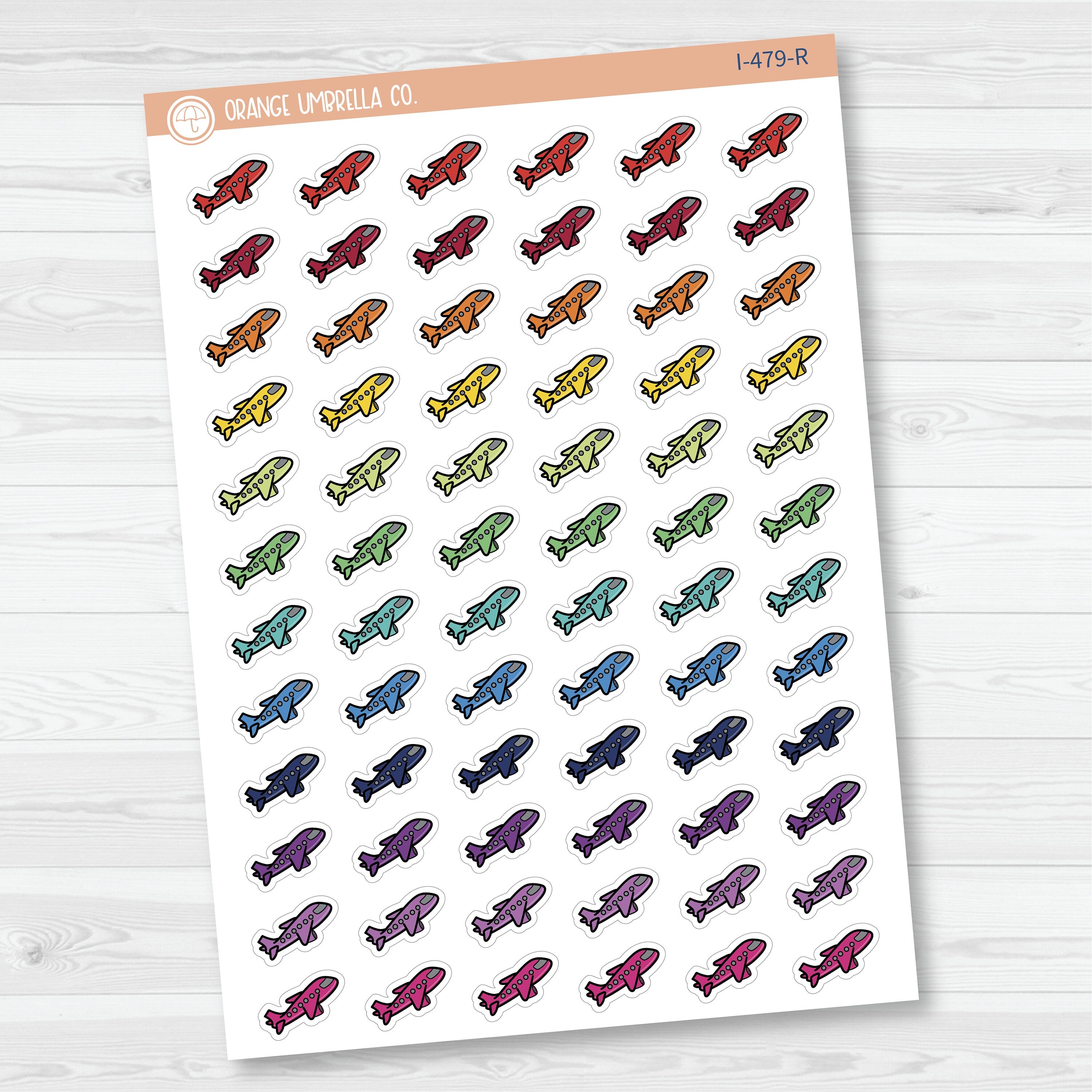 Hand Doodled Airplane Icon Planner Stickers | I-479