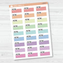 Meeting Hobonichi Color Stitched Quarter Box Planner Stickers | L-509