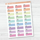 Email\ To Email Hobonichi Color Stitched Quarter Box Planner Stickers | L-511