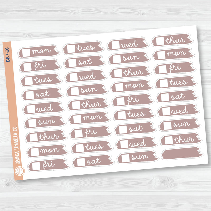 Date Cover Brush Strokes Planner Stickers | Jan-Dec | BB-066-BB-071