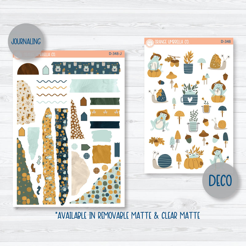 Fall Frogs | Kit Deco Journaling Planner Stickers | Toadally | D-348