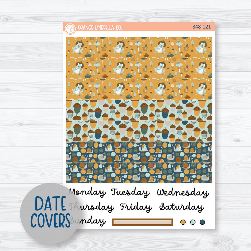 Fall Frogs Kit | A5 Daily Duo Planner Kit Stickers | Toadally | 348-121