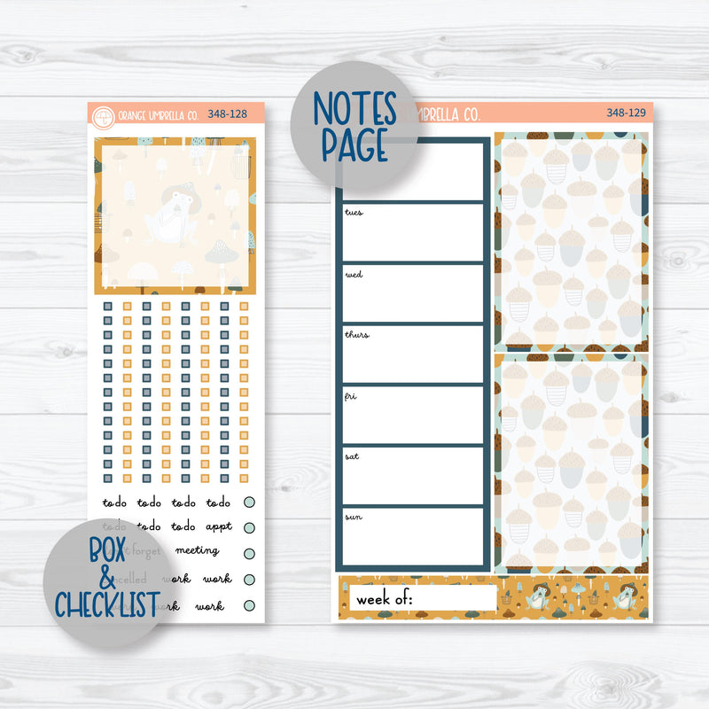 Fall Frogs Kit | A5 Daily Duo Planner Kit Stickers | Toadally | 348-121