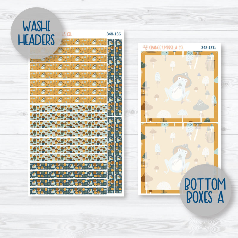 Fall Frogs Kit | 7x9 Daily Duo Planner Kit Stickers | Toadally | 348-131