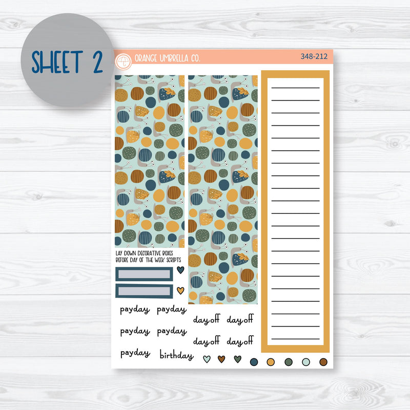 Fall Frogs Kit | A5 Plum Monthly Planner Kit Stickers | Toadally | 348-211