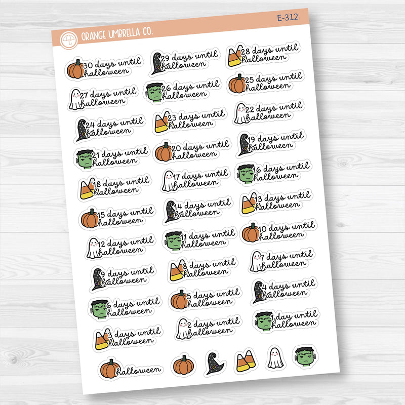 Halloween Countdown Planner Stickers | E-312