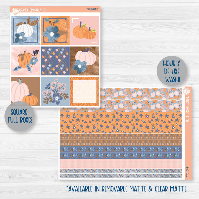 Romantic Autumn Pumpkin Kit | Weekly Planner Kit Stickers | Wonderfall | 349-001