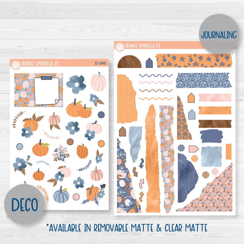 Romantic Autumn Pumpkin Kit | Weekly Planner Kit Stickers | Wonderfall | 349-001