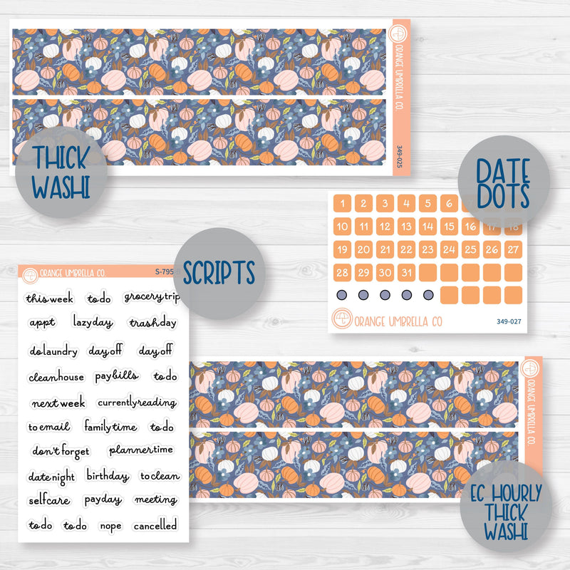 Romantic Autumn Pumpkin Kit | Weekly Add-On Planner Kit Stickers | Wonderfall | 349-012