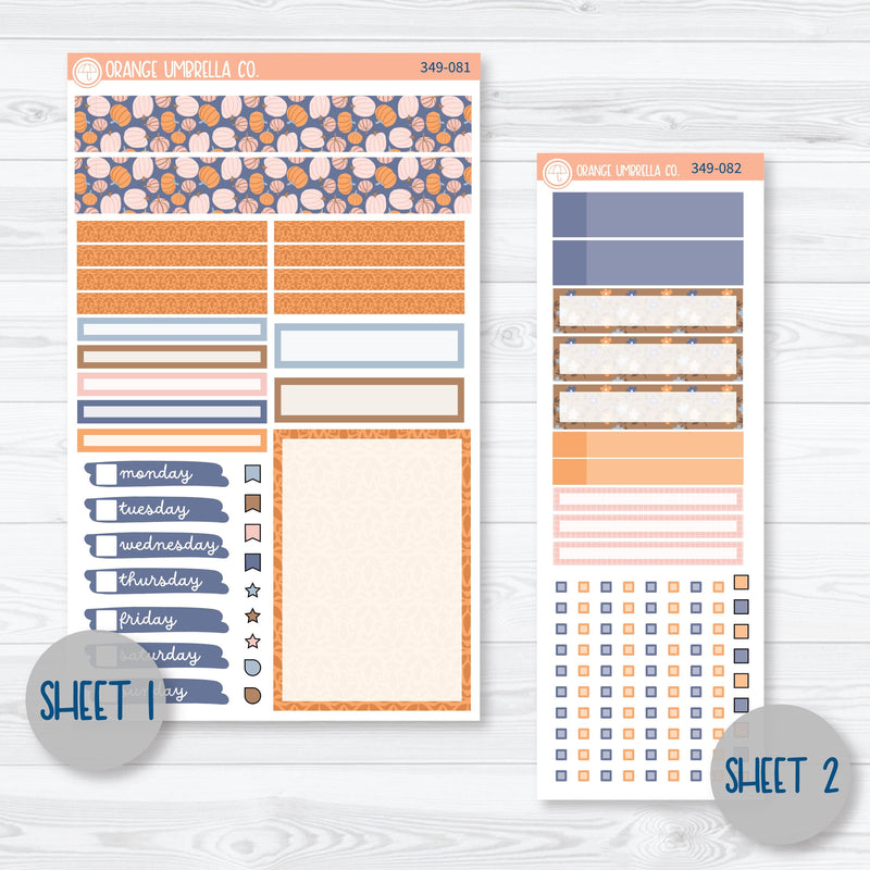 Romantic Autumn Pumpkin Kit Kit | A5 Compact Vertical Planner Kit Stickers for Erin Condren | Wonderfall | 349-081