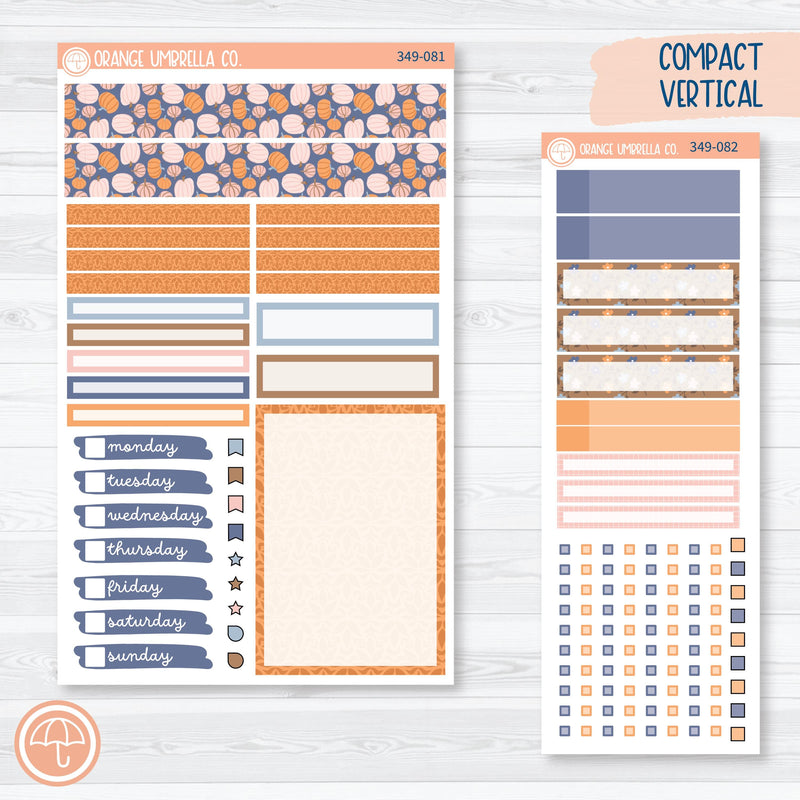 Romantic Autumn Pumpkin Kit Kit | A5 Compact Vertical Planner Kit Stickers for Erin Condren | Wonderfall | 349-081