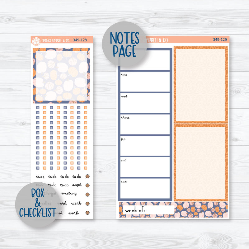 Romantic Autumn Pumpkin Kit | A5 Daily Duo Planner Kit Stickers | Wonderfall | 349-121