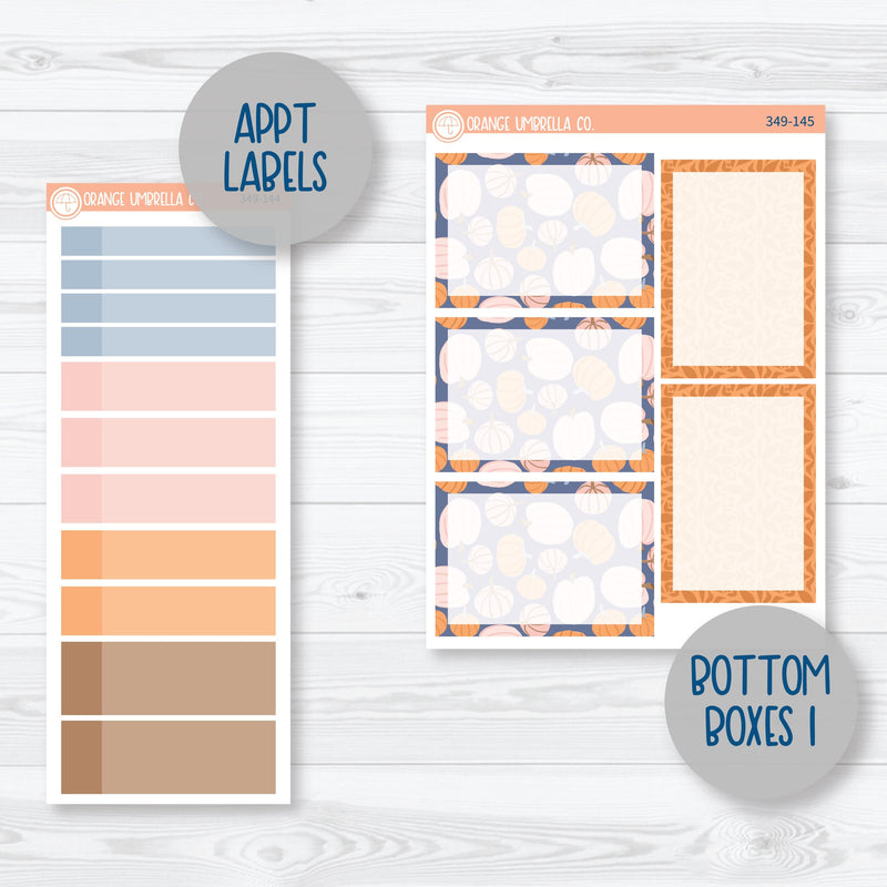 Romantic Autumn Pumpkin Kit | A5 Plum Daily Planner Kit Stickers | Wonderfall | 349-141