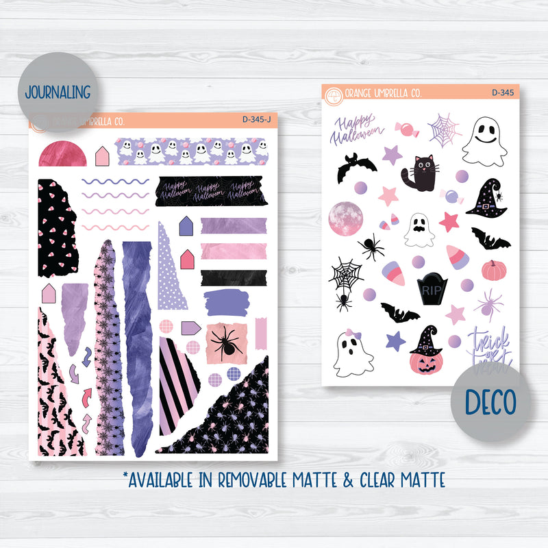 Pink Halloween | Kit Deco Journaling Planner Stickers | Spider Queen | D-345