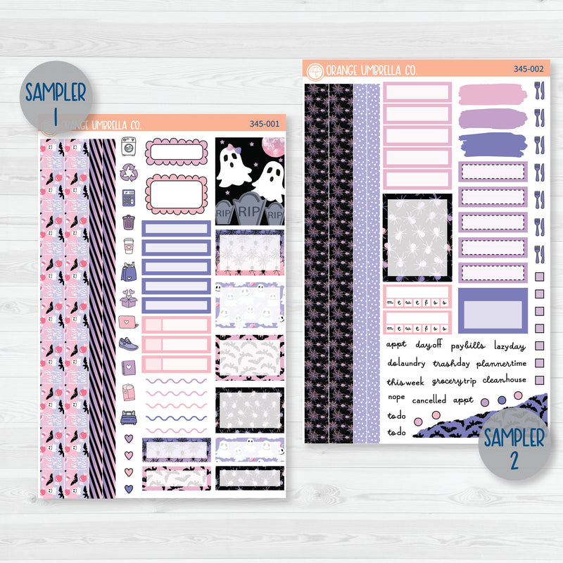 Pink Halloween Kit | Weekly Planner Kit Stickers | Spider Queen | 345-001