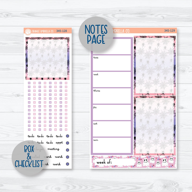 Pink Halloween | A5 Daily Duo Planner Kit Stickers | Spider Queen | 345-121