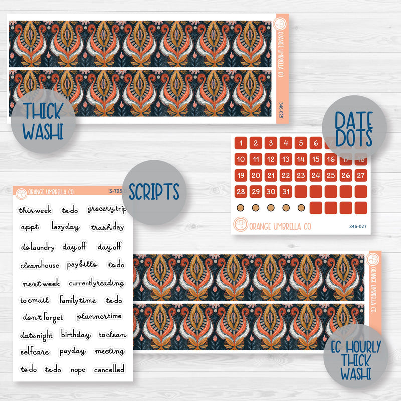 Autumn Floral Kit | Weekly Add-On Planner Kit Stickers | Mallory | 346-012