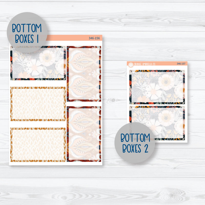 Autumn Floral Kit | 7x9 Plum Daily Planner Kit Stickers | Mallory | 346-151