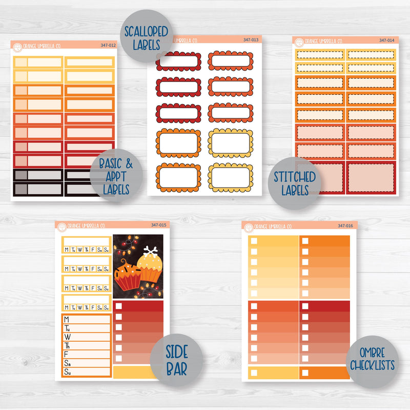 Pumpkin & Ghost Halloween Kit | Weekly Add-On Planner Kit Stickers | Eye of a Newt | 347-012