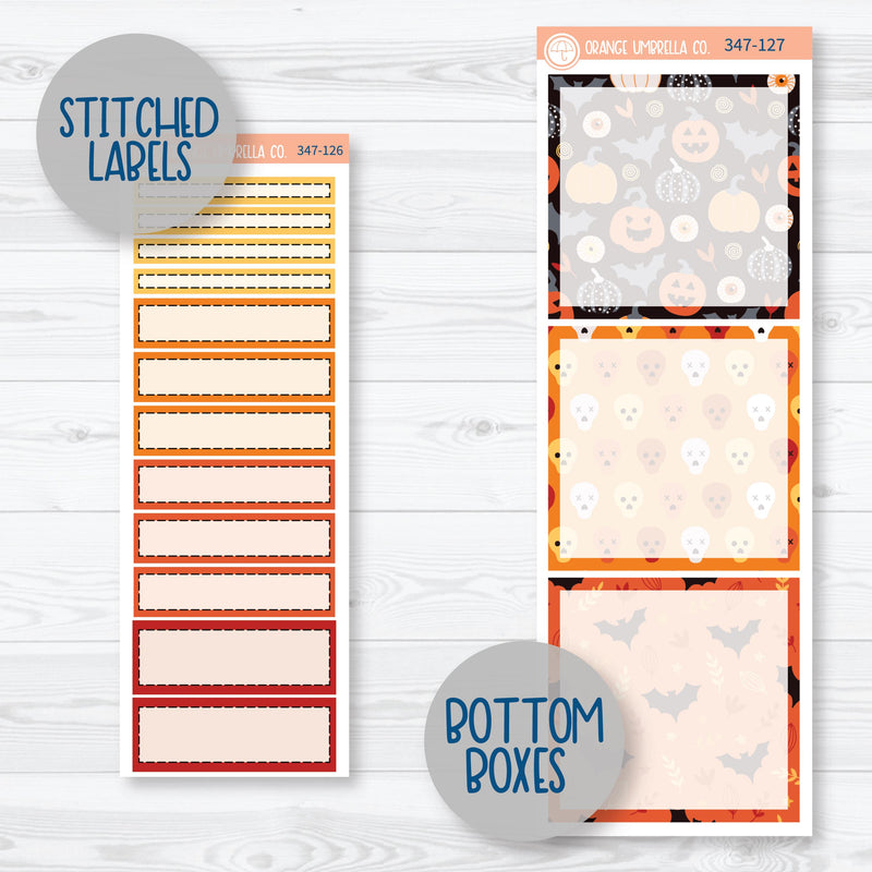 Pumpkin & Ghost Halloween Kit | A5 Daily Duo Planner Kit Stickers | Eye of a Newt | 347-121