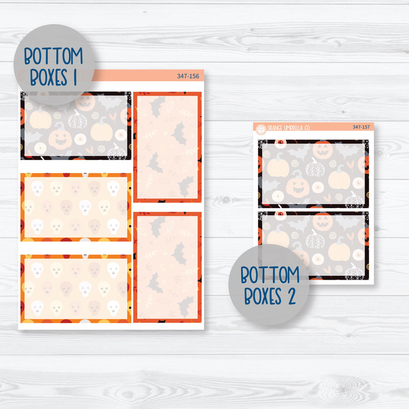 Pumpkin & Ghost Halloween Kit | 7x9 Plum Daily Planner Kit Stickers | Eye of a Newt | 347-151