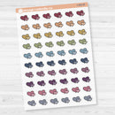 Hand Doodled Hearts Icon Planner Stickers | Clear Matte | I-482-CM