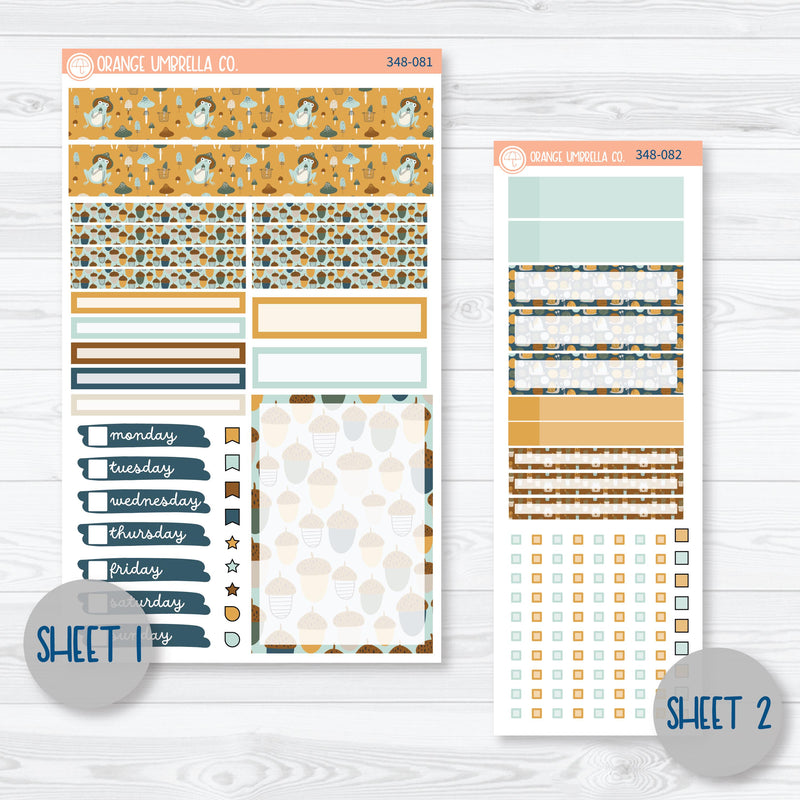 Fall Frogs Kit | A5 Compact Vertical Planner Kit Stickers for Erin Condren | Toadally | 348-081