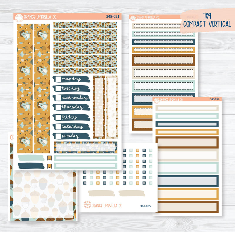 Fall Frogs | 7x9 Compact Vertical Planner Kit Stickers | Toadally | 348-091