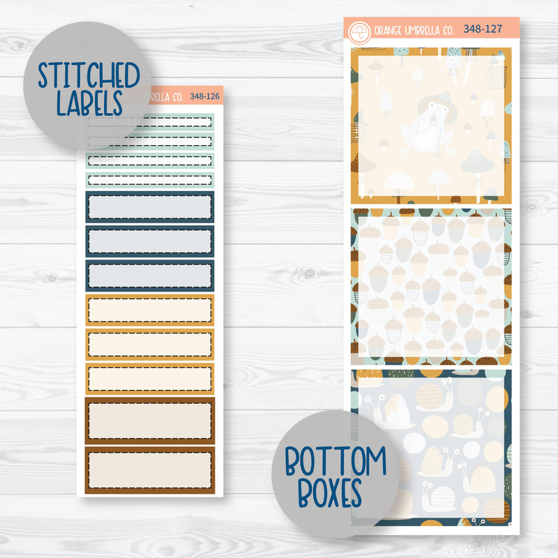 Fall Frogs Kit | A5 Daily Duo Planner Kit Stickers | Toadally | 348-121