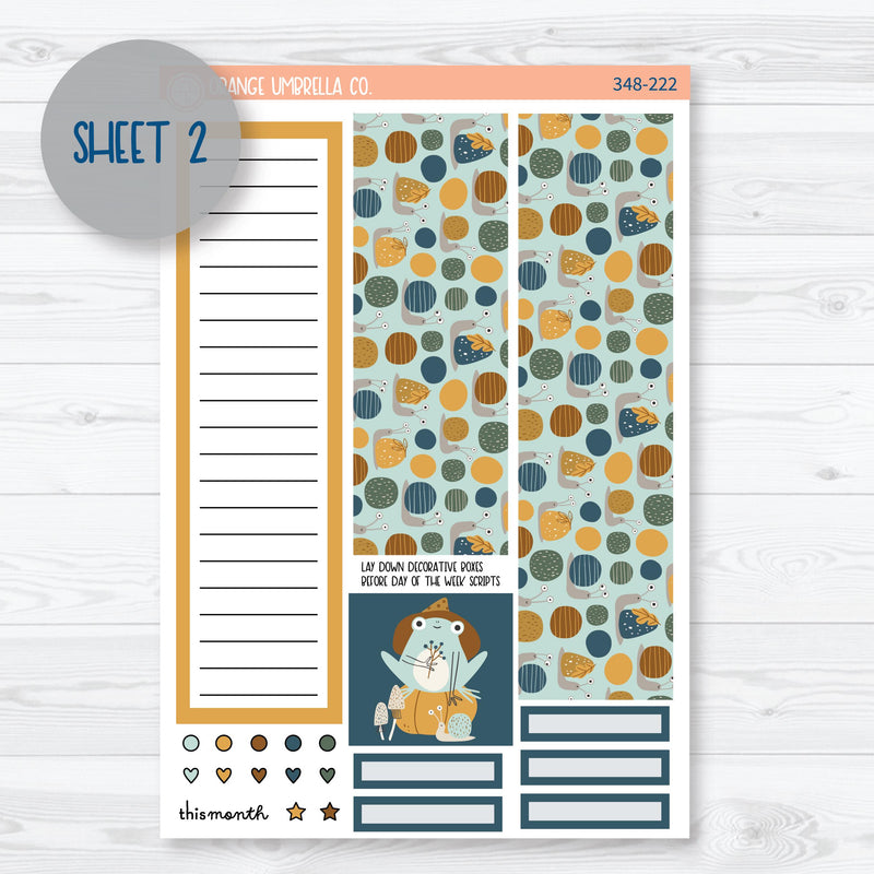 Fall Frogs | 7x9 Plum Monthly Planner Kit Stickers | Toadally | 348-221