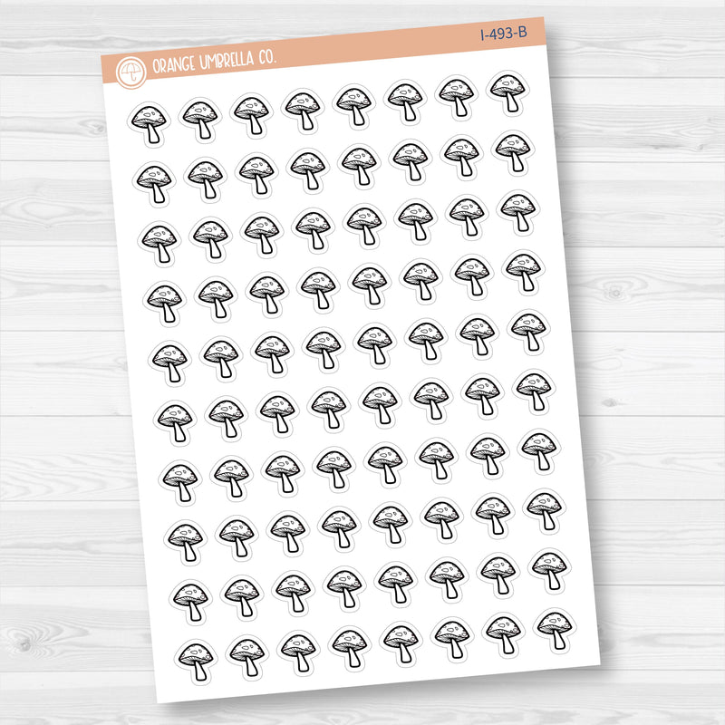 Mushroom Icons Planner Stickers | I-493