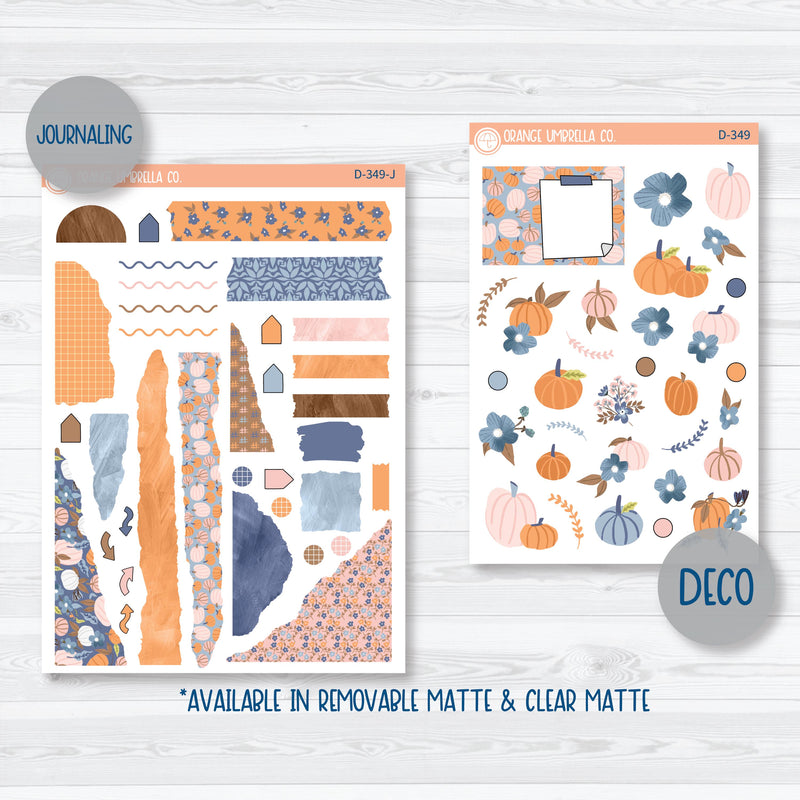 Romantic Autumn Pumpkin Kit | Kit Deco Journaling Planner Stickers | Wonderfall | D-349