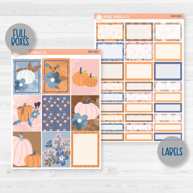 Romantic Autumn Pumpkin Kit | Weekly Planner Kit Stickers | Wonderfall | 349-001