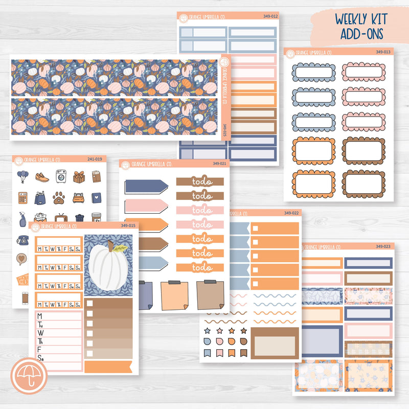 Romantic Autumn Pumpkin Kit | Weekly Add-On Planner Kit Stickers | Wonderfall | 349-012