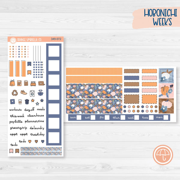 Romantic Autumn Pumpkin Kit | Hobonichi Weeks Planner Kit Stickers | Wonderfall | 349-071