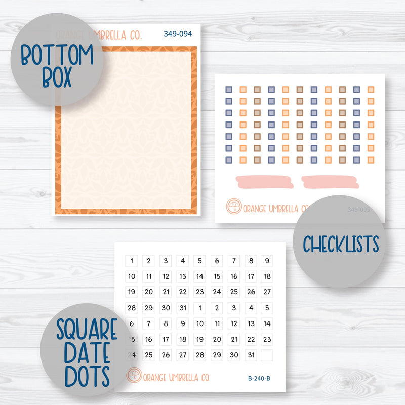 Romantic Autumn Pumpkin Kit | 7x9 Compact Vertical Planner Kit Stickers | Wonderfall | 349-091