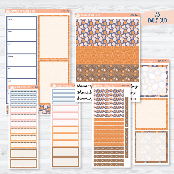 Romantic Autumn Pumpkin Kit | A5 Daily Duo Planner Kit Stickers | Wonderfall | 349-121