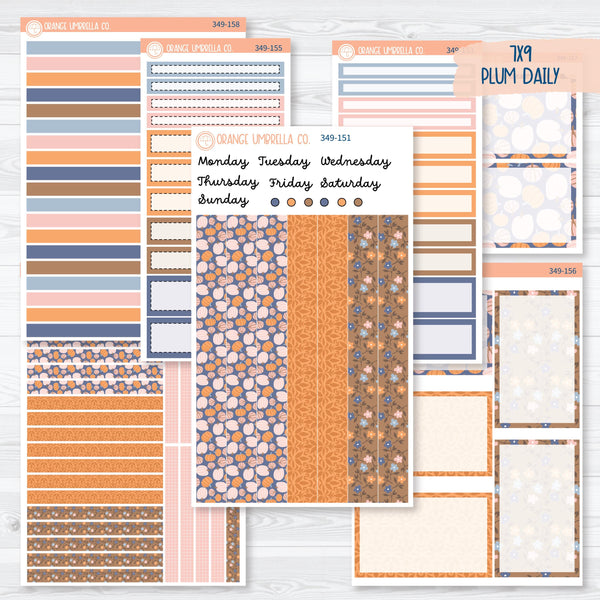 Romantic Autumn Pumpkin Kit | 7x9 Plum Daily Planner Kit Stickers | Wonderfall | 349-151