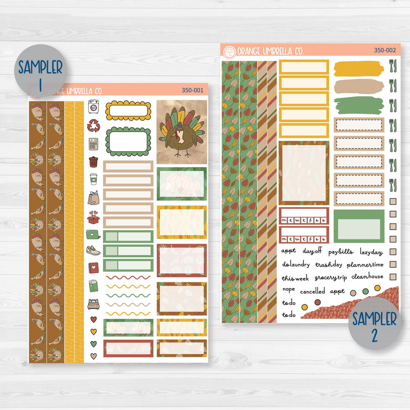 Thanksgiving Planner Kit | Weekly Planner Kit Stickers | Turkey Trot | 350-001