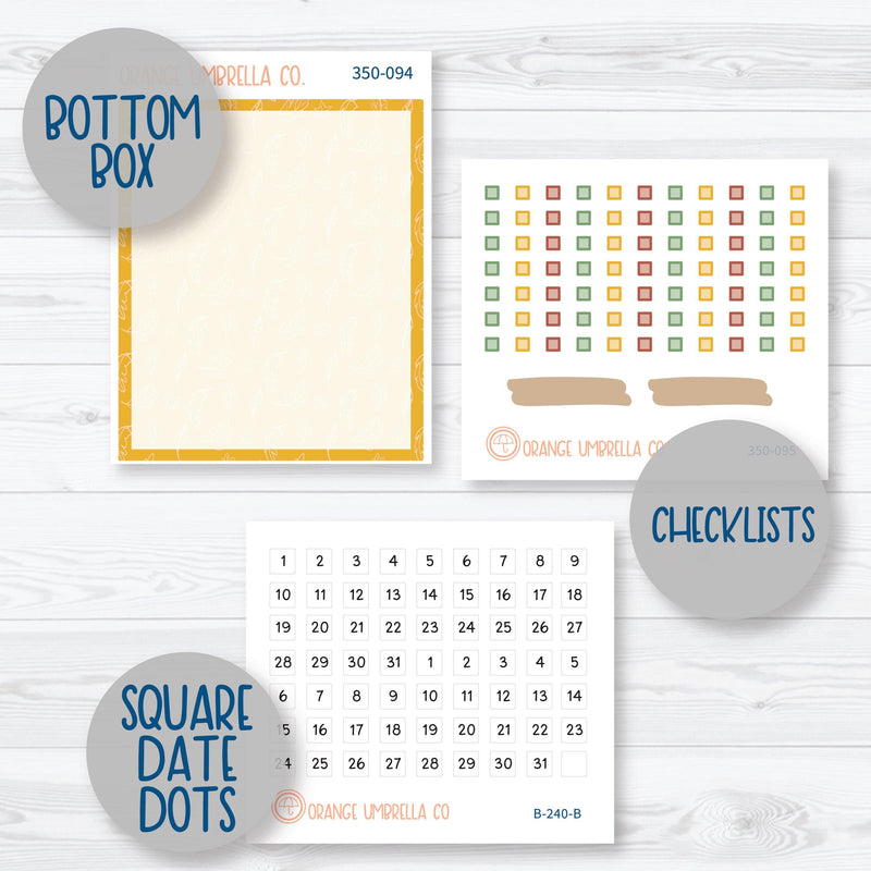 Thanksgiving Planner Kit | 7x9 Compact Vertical Planner Kit Stickers | Turkey Trot | 350-091