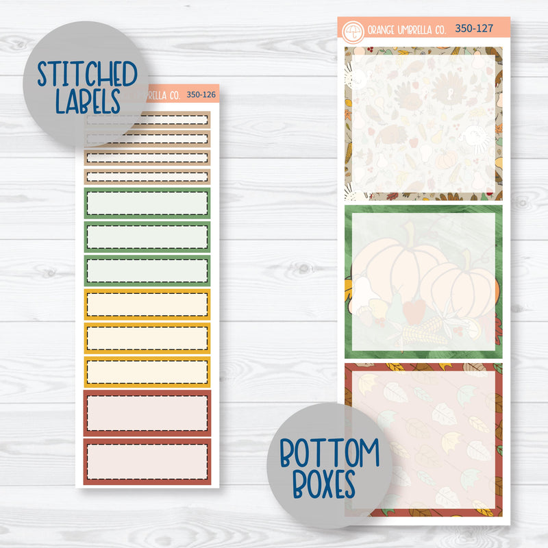 Thanksgiving Planner Kit | A5 Daily Duo Planner Kit Stickers | Turkey Trot | 350-121