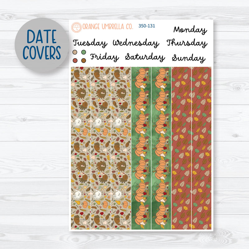 Thanksgiving Planner Kit | 7x9 Daily Duo Planner Kit Stickers | Turkey Trot | 350-131