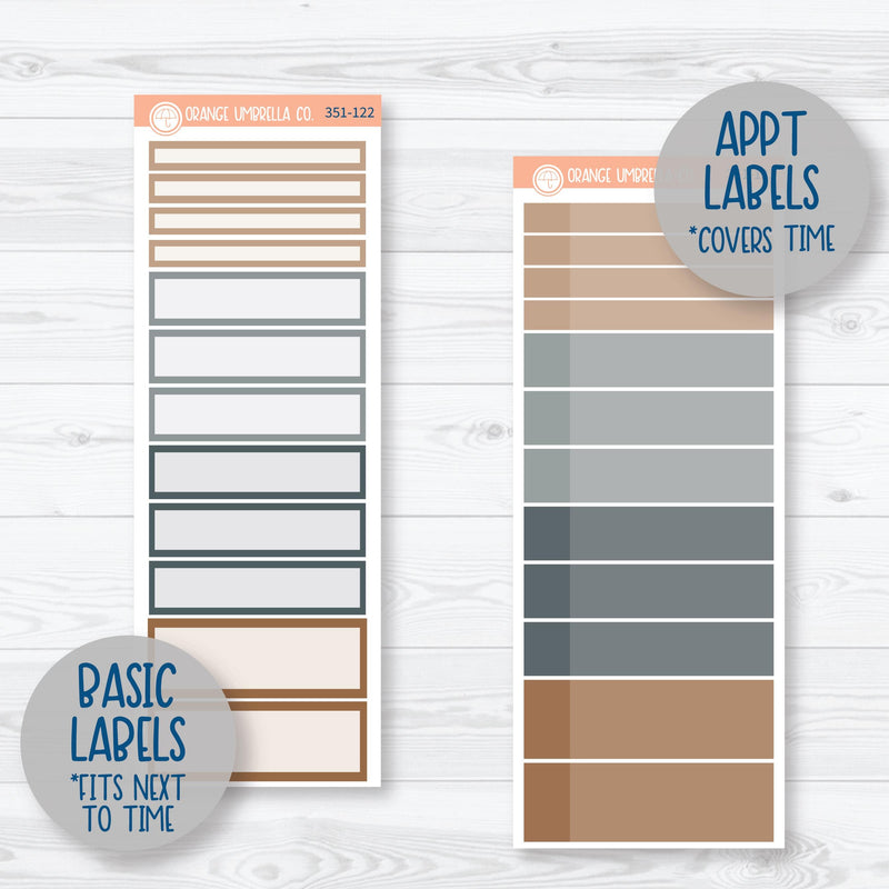 Neutral Florals And Shapes | A5 Daily Duo Planner Kit Stickers | Serenity | 351-121