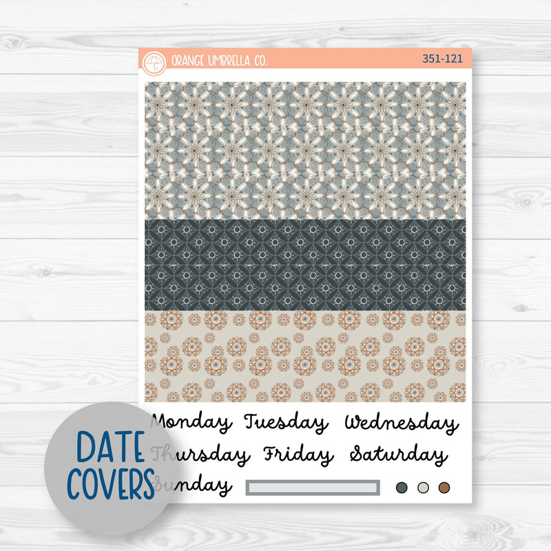 Neutral Florals And Shapes | A5 Daily Duo Planner Kit Stickers | Serenity | 351-121