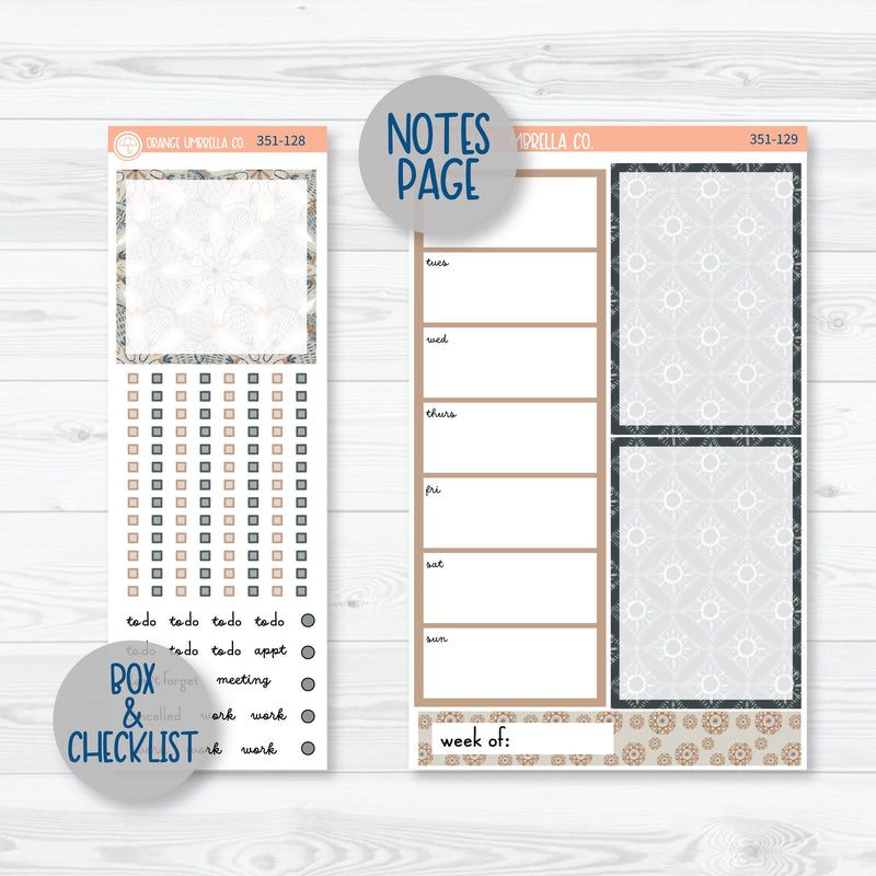 Neutral Florals And Shapes | A5 Daily Duo Planner Kit Stickers | Serenity | 351-121