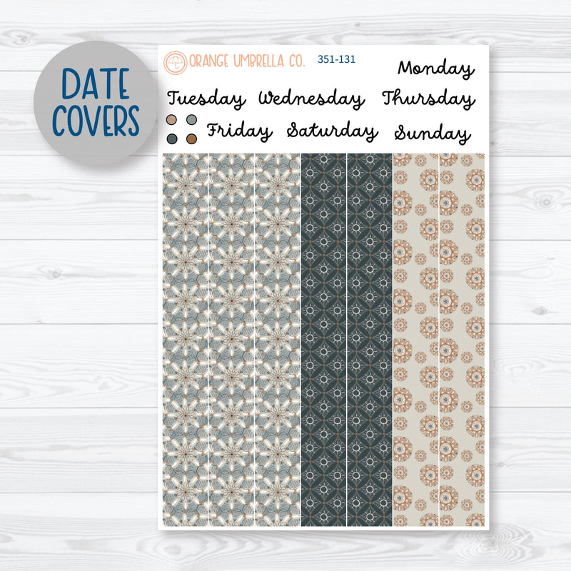 Neutral Florals And Shapes | 7x9 Daily Duo Planner Kit Stickers | Serenity | 351-131