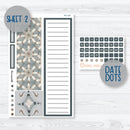 Neutral Florals And Shapes | 8.5x11 Plum Monthly Planner Kit Stickers | Serenity | 351-231