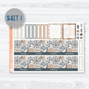 Neutral Florals And Shapes | 7x9 ECLP Monthly & Dashboard Planner Kit Stickers | Serenity | 351-251