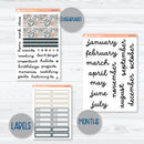 Neutral Florals And Shapes | 7x9 ECLP Monthly & Dashboard Planner Kit Stickers | Serenity | 351-251
